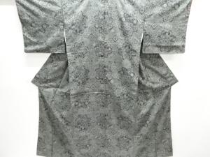 アンティーク　華紋更紗模様本場大島紬着物(染)